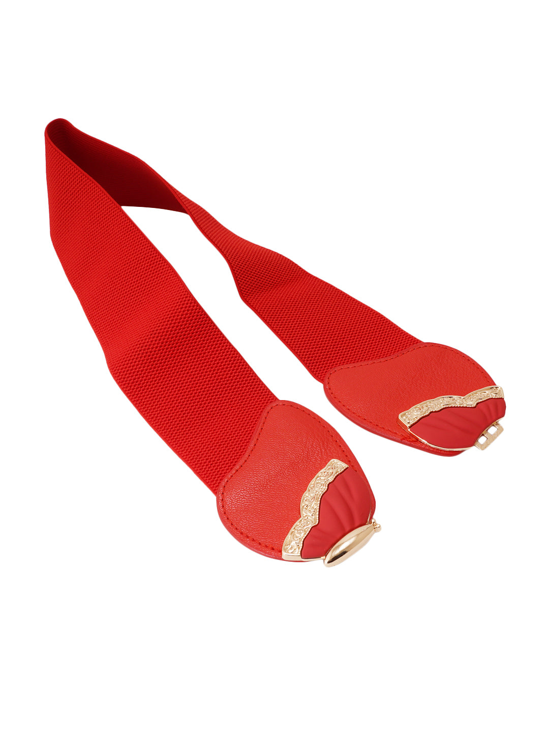 Style Shoes Red Freesize Elasticated Stretchable Dress Belt For Women and Girls