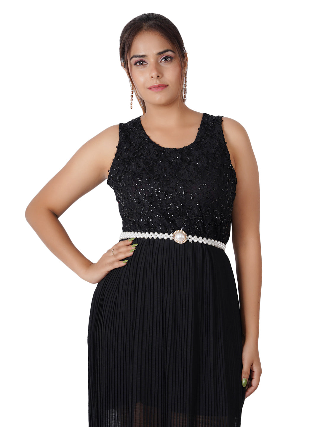 Style Shoes White Freesize Elasticated Stretchable Dress Belt For Women and Girls