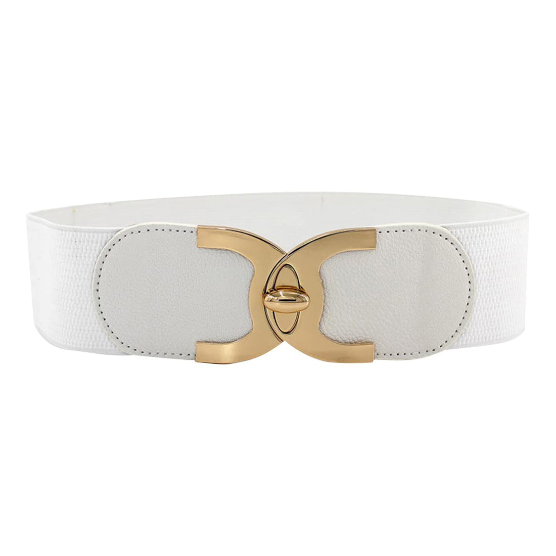 Style Shoes White Freesize Elasticated Stretchable Dress Belt For Women and Girls