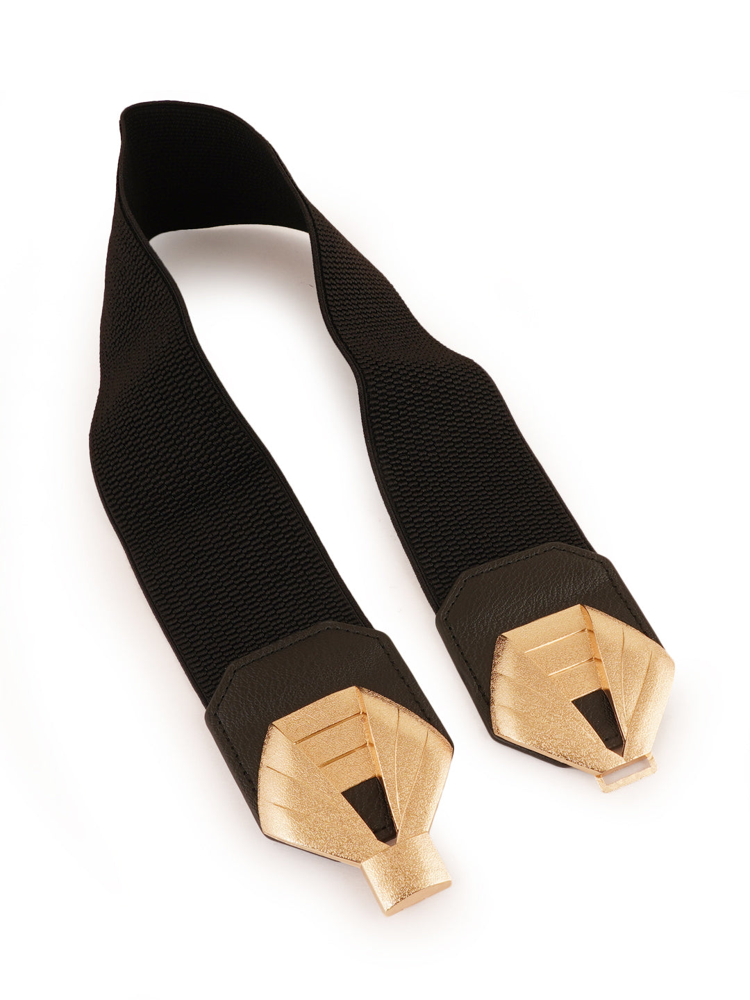 Style Shoes Black Freesize Elasticated Stretchable Dress Belt For Women and Girls