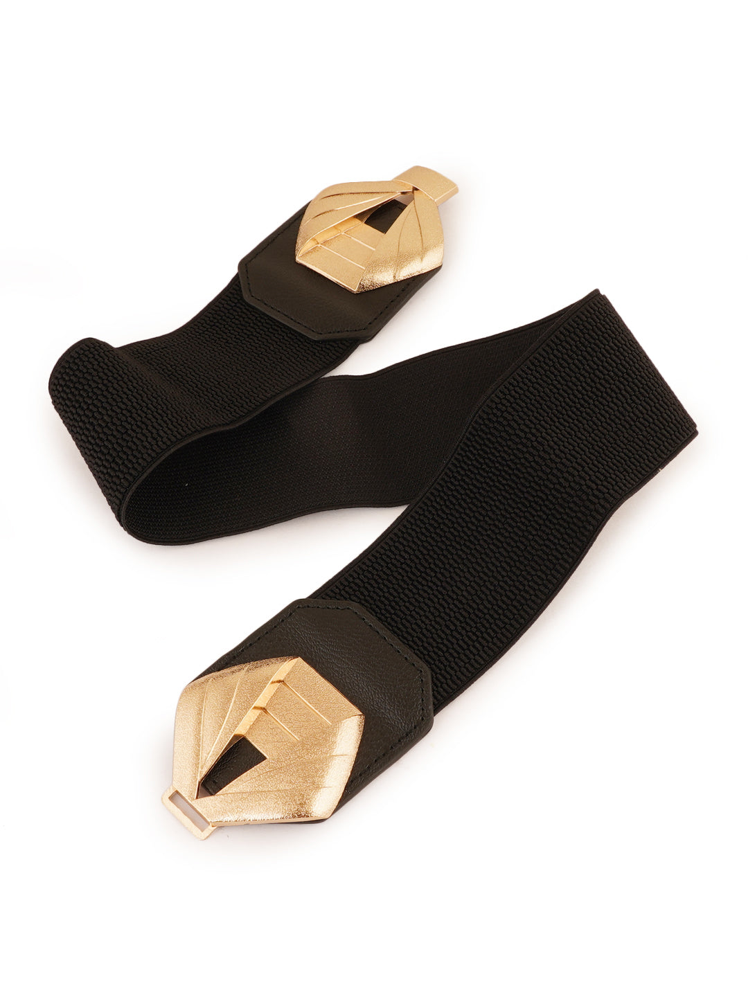 Style Shoes Black Freesize Elasticated Stretchable Dress Belt For Women and Girls