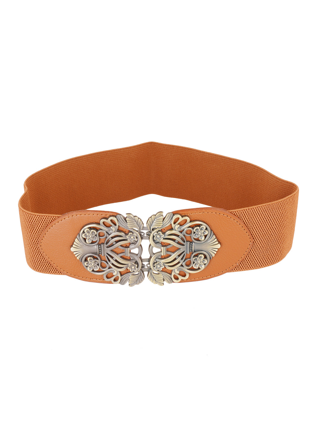 Style Shoes Tan Freesize Elasticated Stretchable Dress Belt For Women and Girls