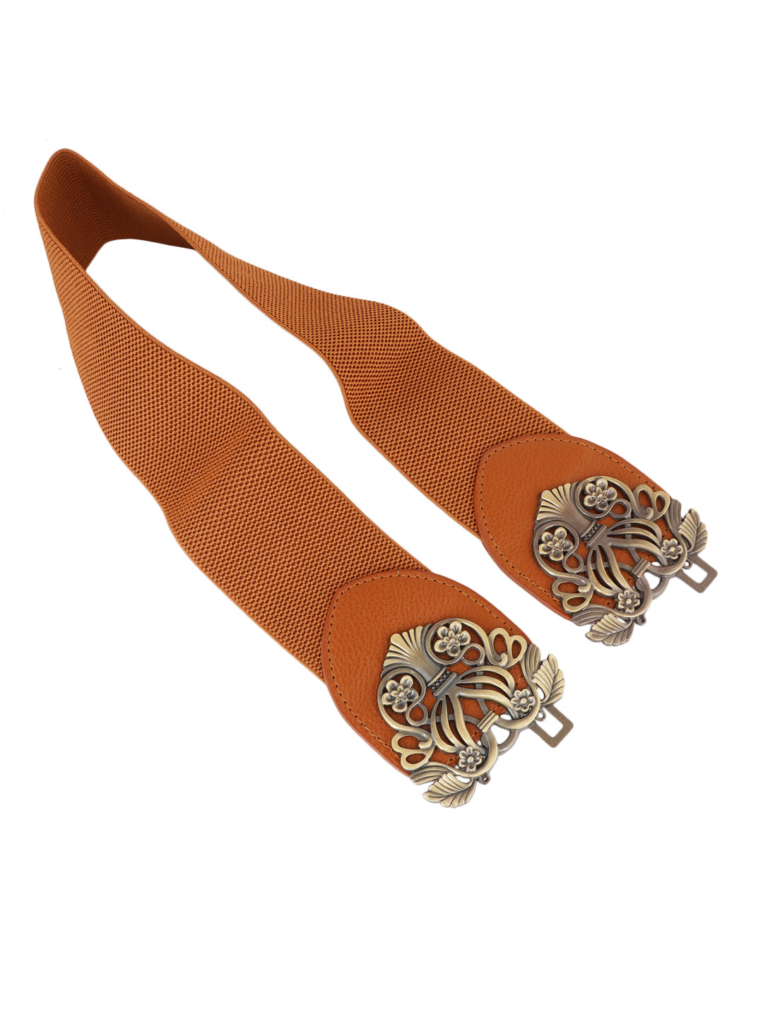Style Shoes Tan Freesize Elasticated Stretchable Dress Belt For Women and Girls