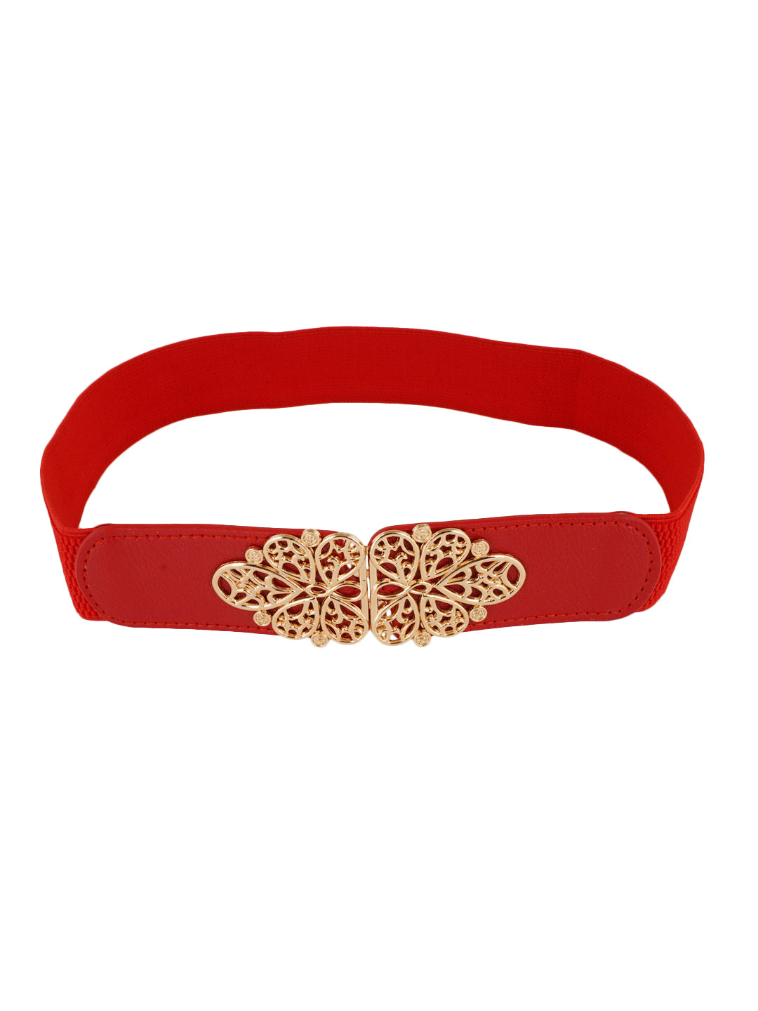 Style Shoes Red Freesize Elasticated Stretchable Dress Belt For Women and Girls
