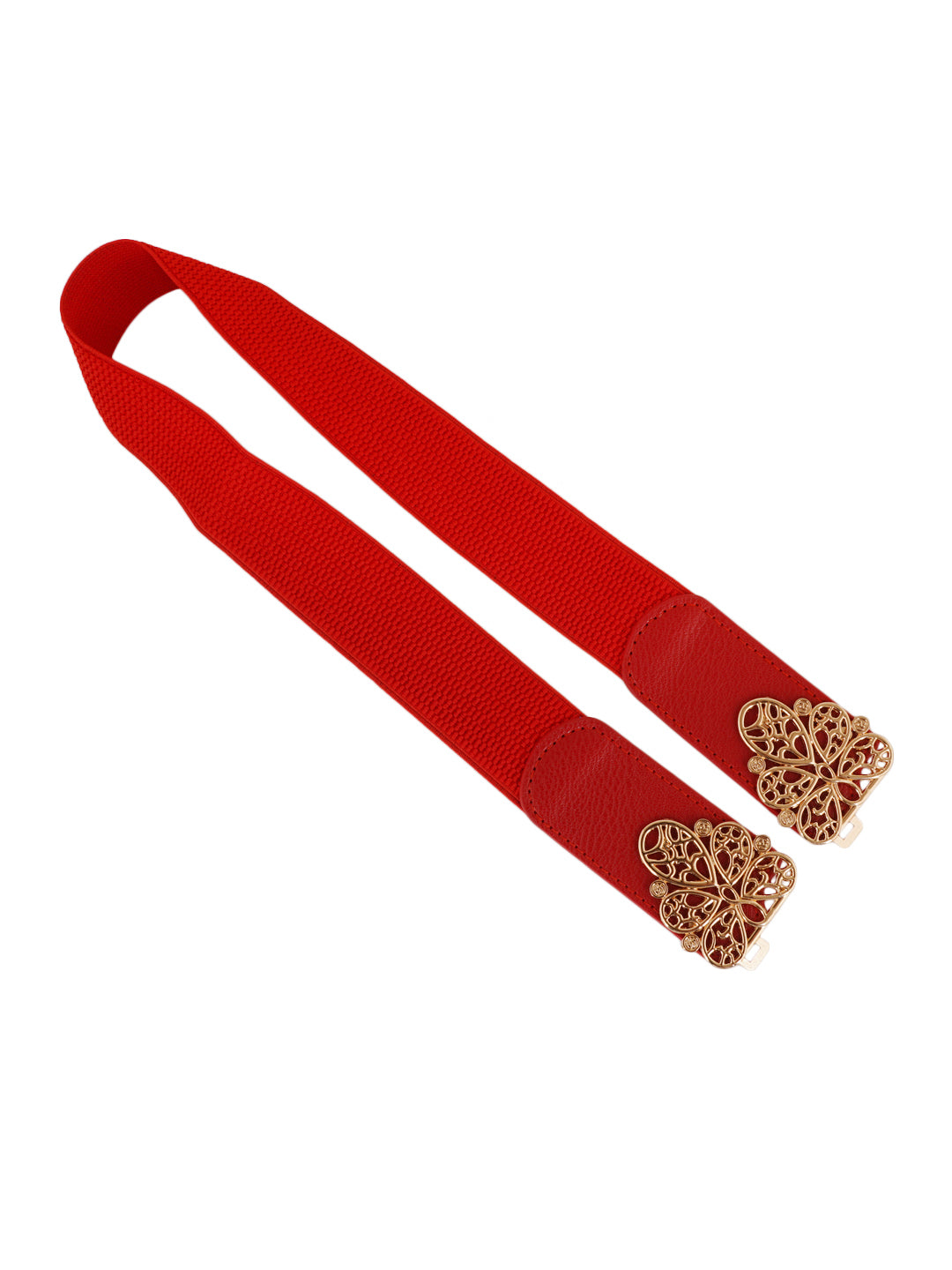 Style Shoes Red Freesize Elasticated Stretchable Dress Belt For Women and Girls