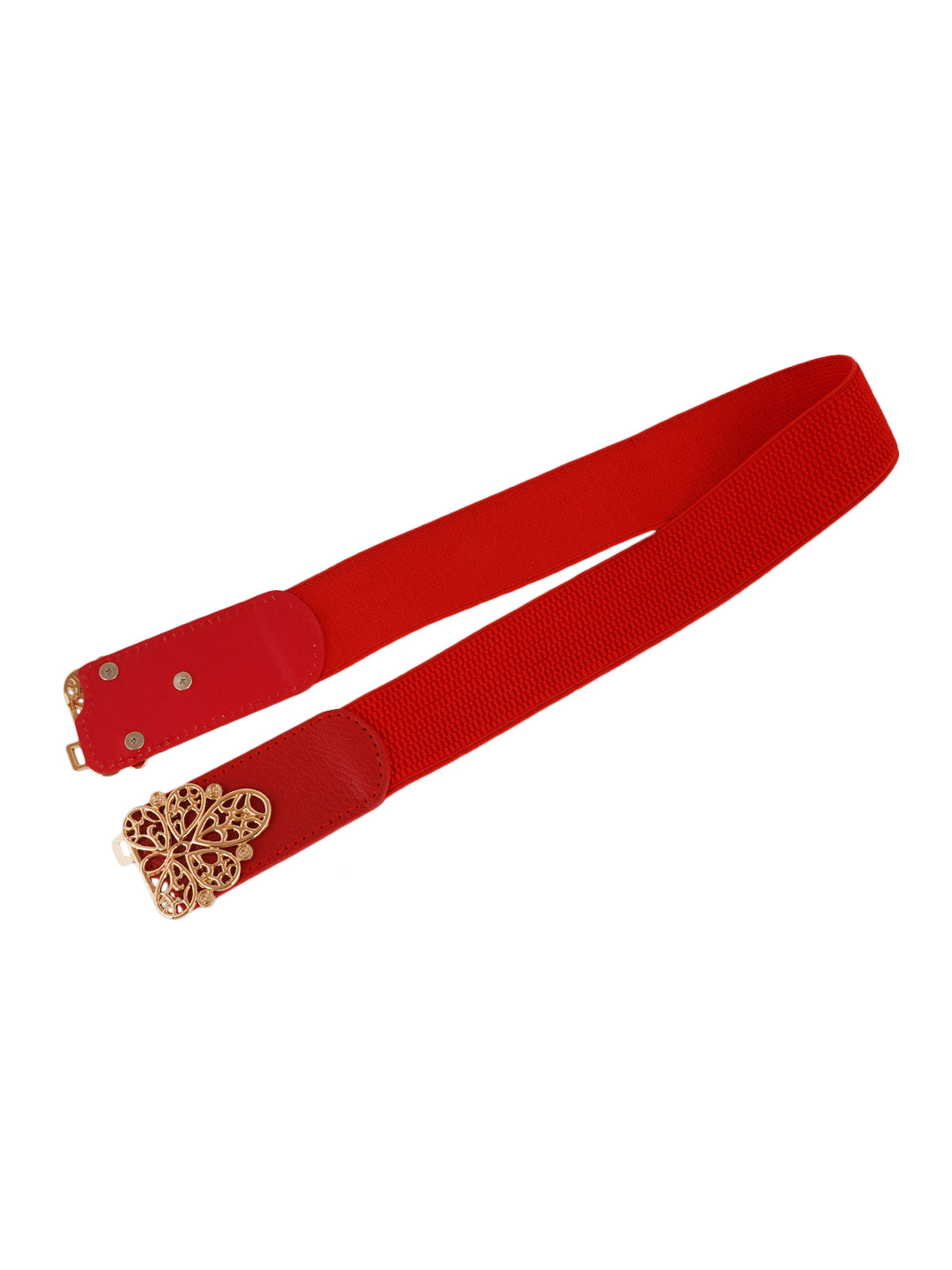 Style Shoes Red Freesize Elasticated Stretchable Dress Belt For Women and Girls