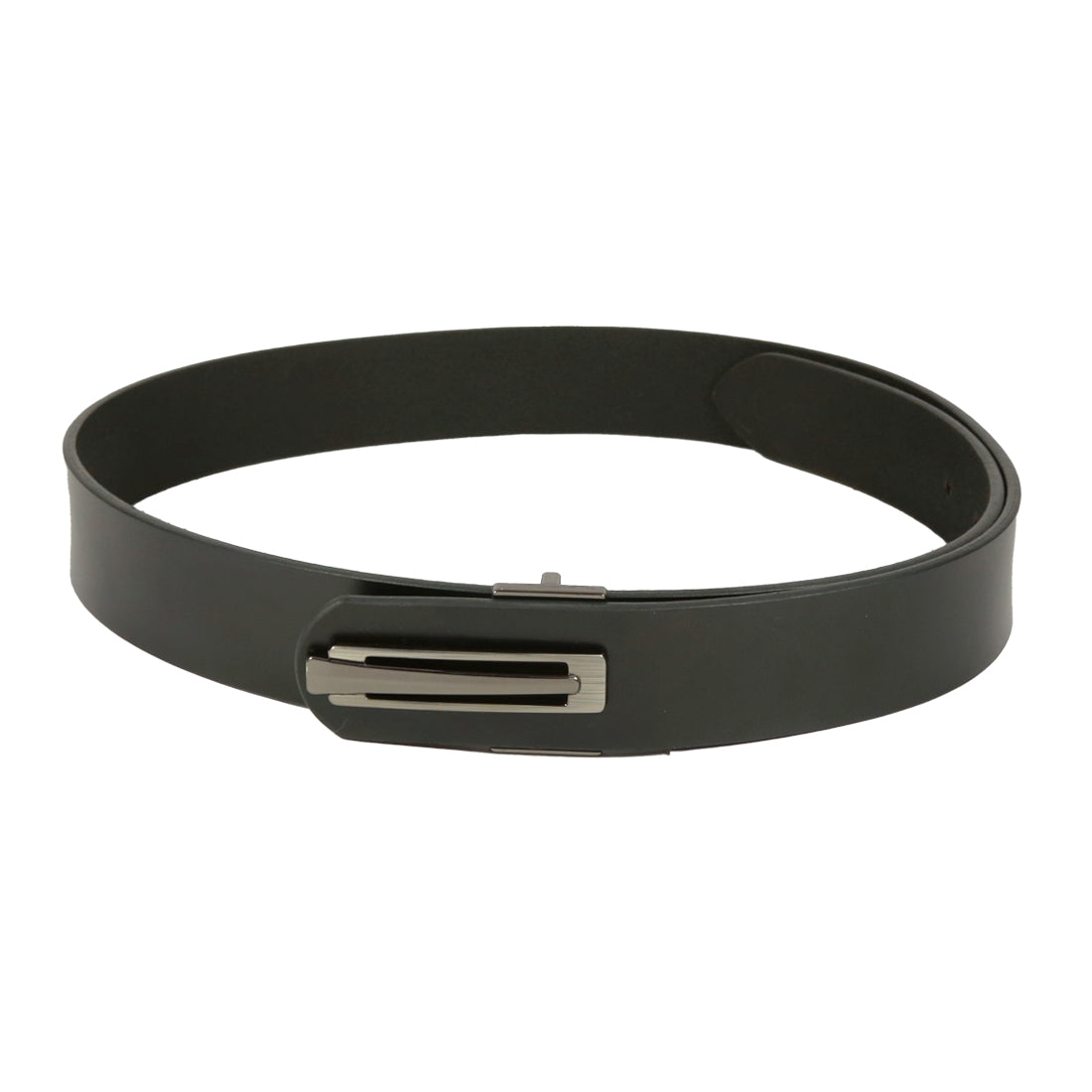 Style Shoes Black Genuine Leather Belt with Pin Buckle Closure for Men and Boys