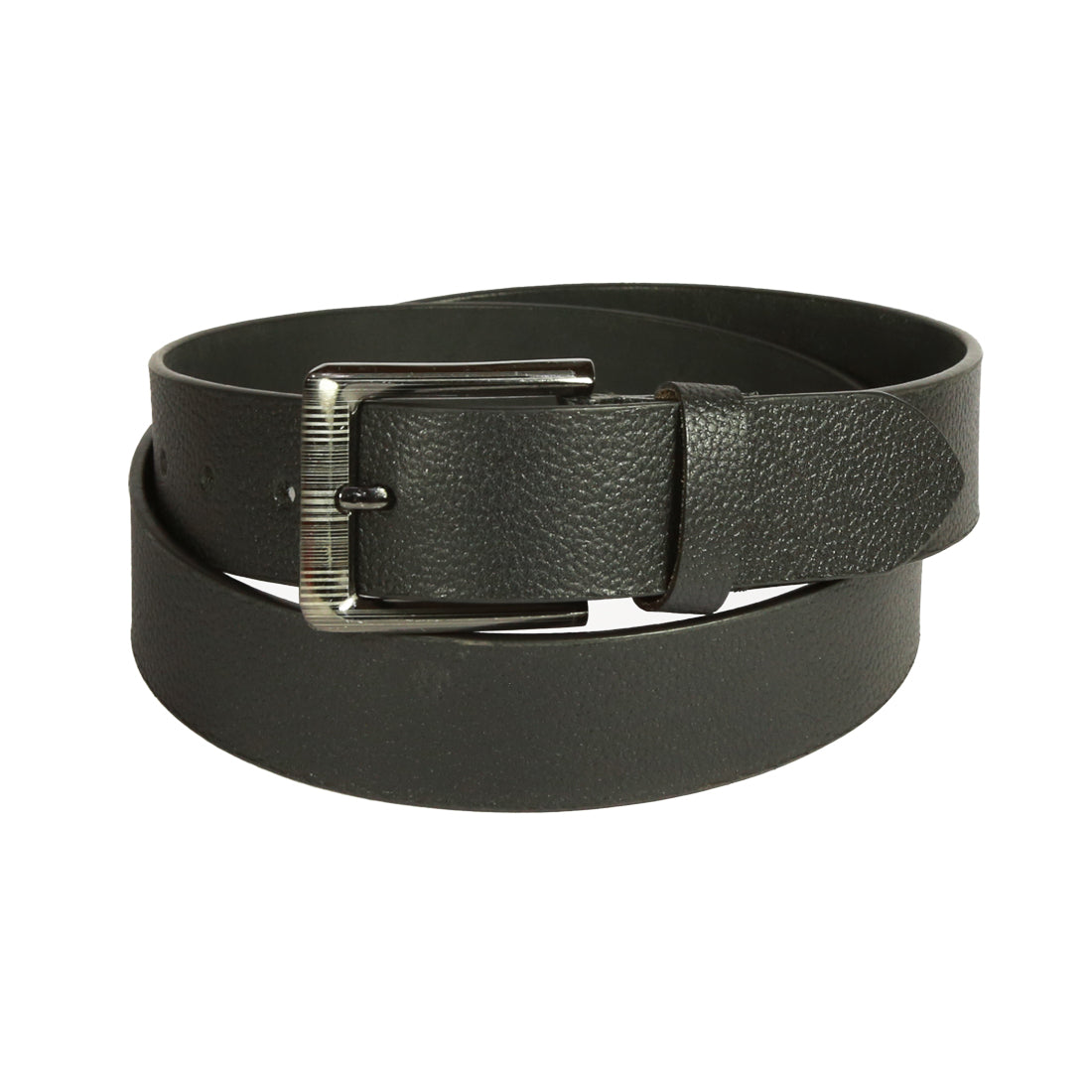 Style Shoes Black Genuine Leather Belt With Tang Buckle Closure For Men and Women