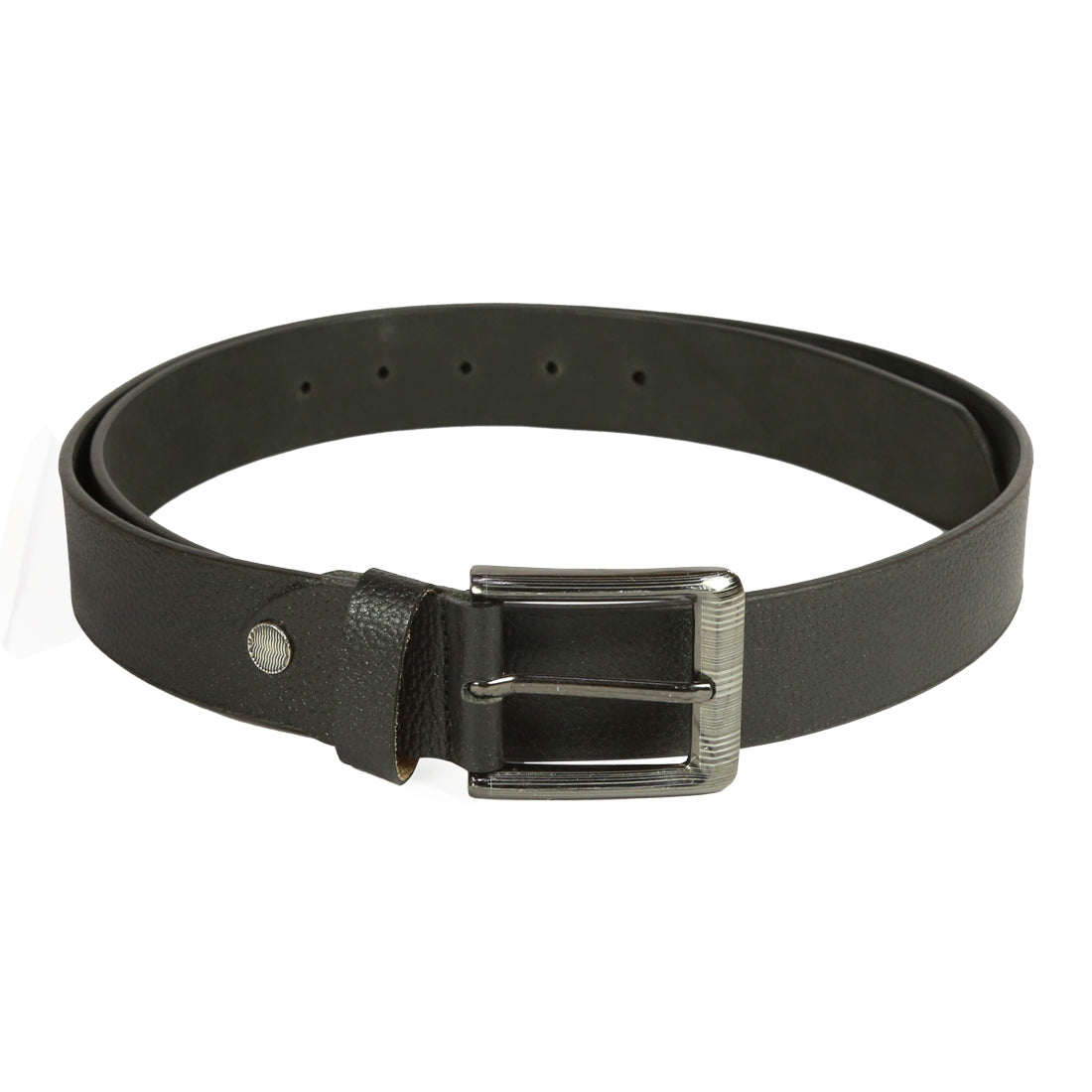 Style Shoes Black Genuine Leather Belt With Tang Buckle Closure For Men and Women