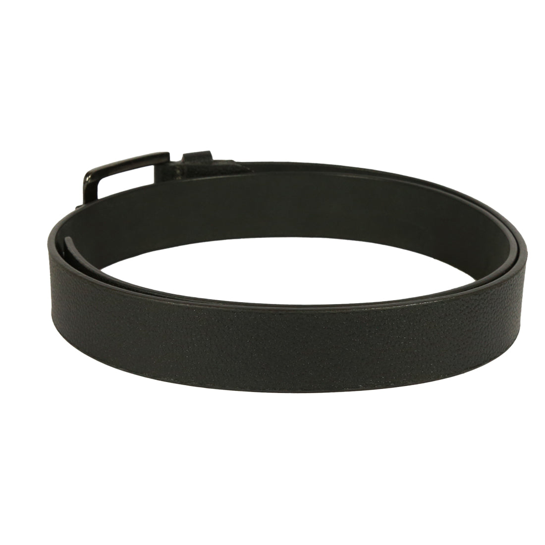 Style Shoes Black Genuine Leather Belt With Tang Buckle Closure For Men and Women