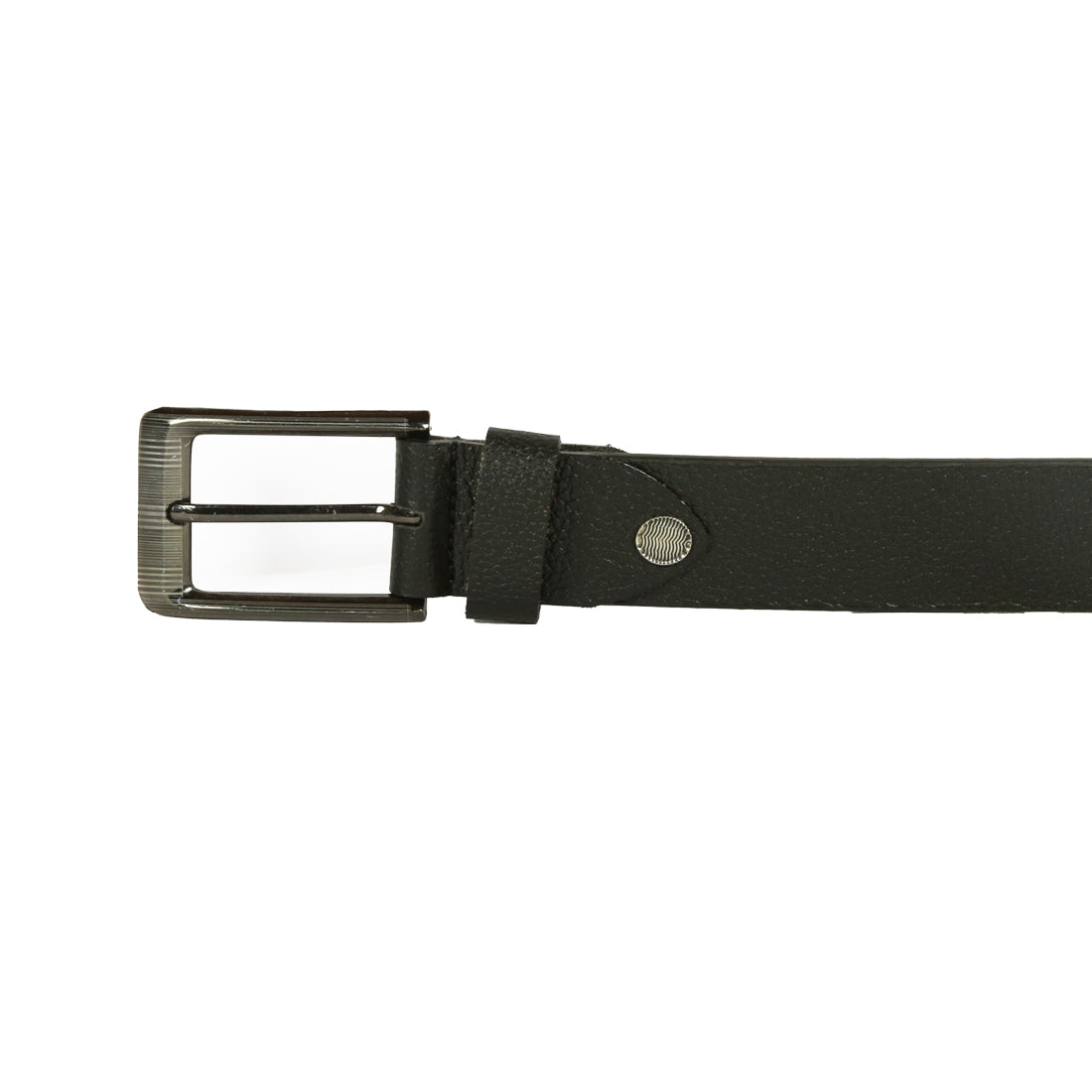Style Shoes Black Genuine Leather Belt With Tang Buckle Closure For Men and Women