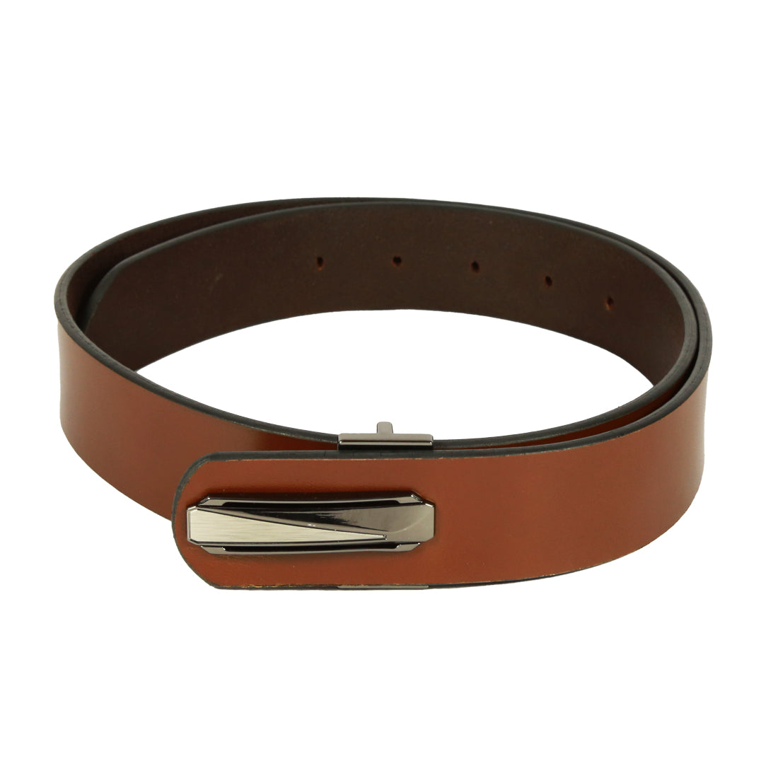 Style Shoes Tan Genuine Leather Belt with Pin Buckle Closure for Men and Boys