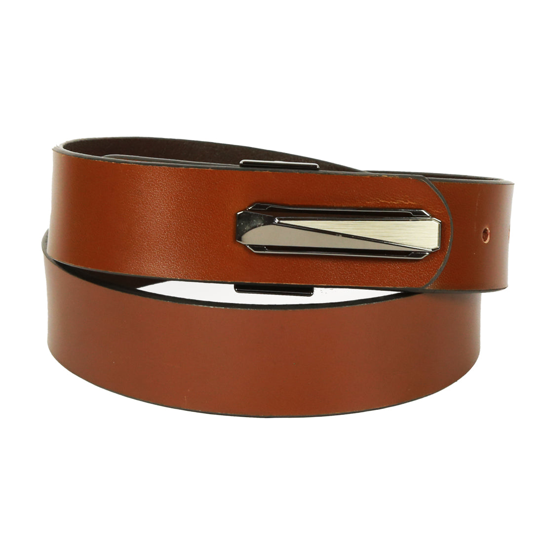 Style Shoes Tan Genuine Leather Belt with Pin Buckle Closure for Men and Boys