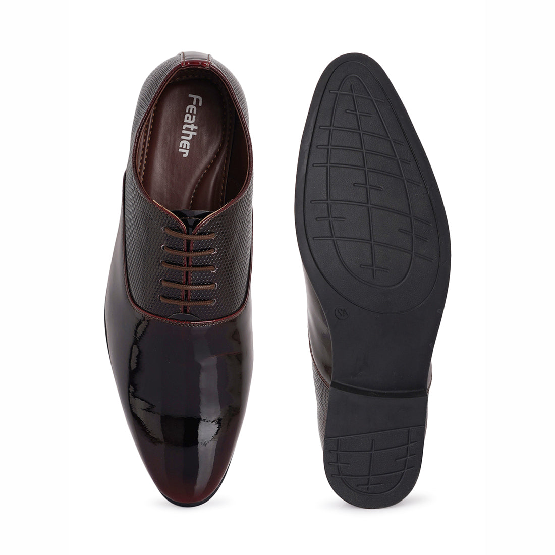 STYLE SHOES Cherry Lace Up Men Formal Textured Partywear Shoes