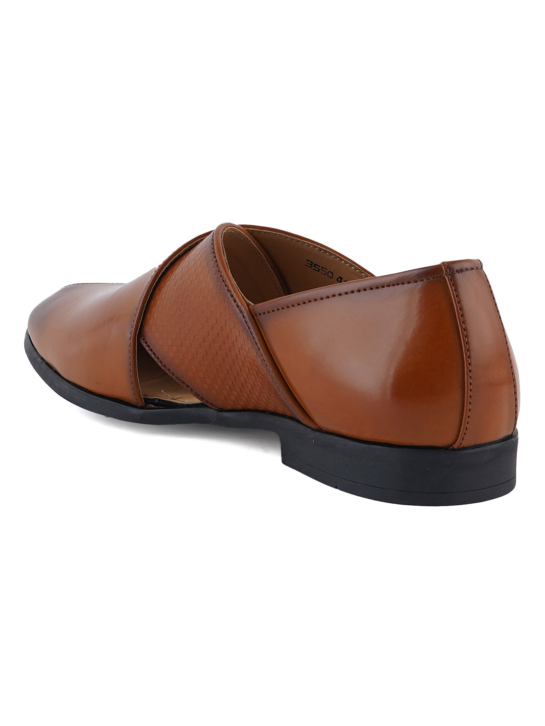 STYLE SHOES Tan Micro Upper Peshawari Sandals for Men