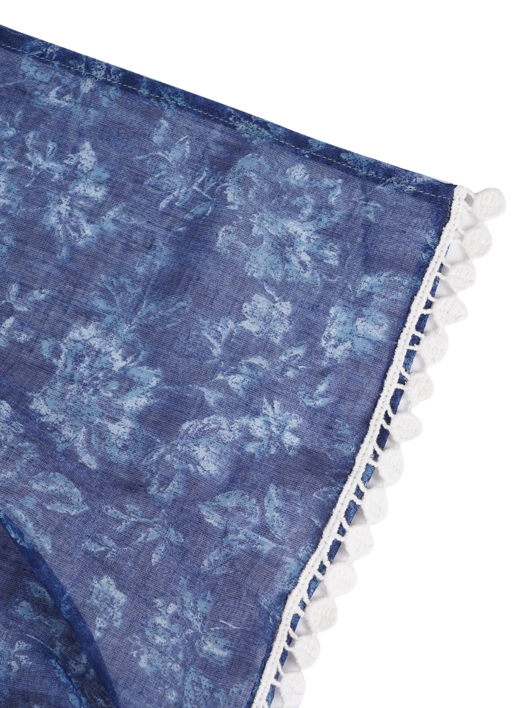 Style Shoes Blue Floral Printed Stole for Women & Girls