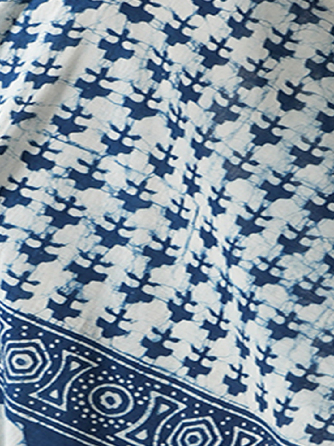 Style Shoes White & Blue Arrow Print Cotton Stole for Women & Girls
