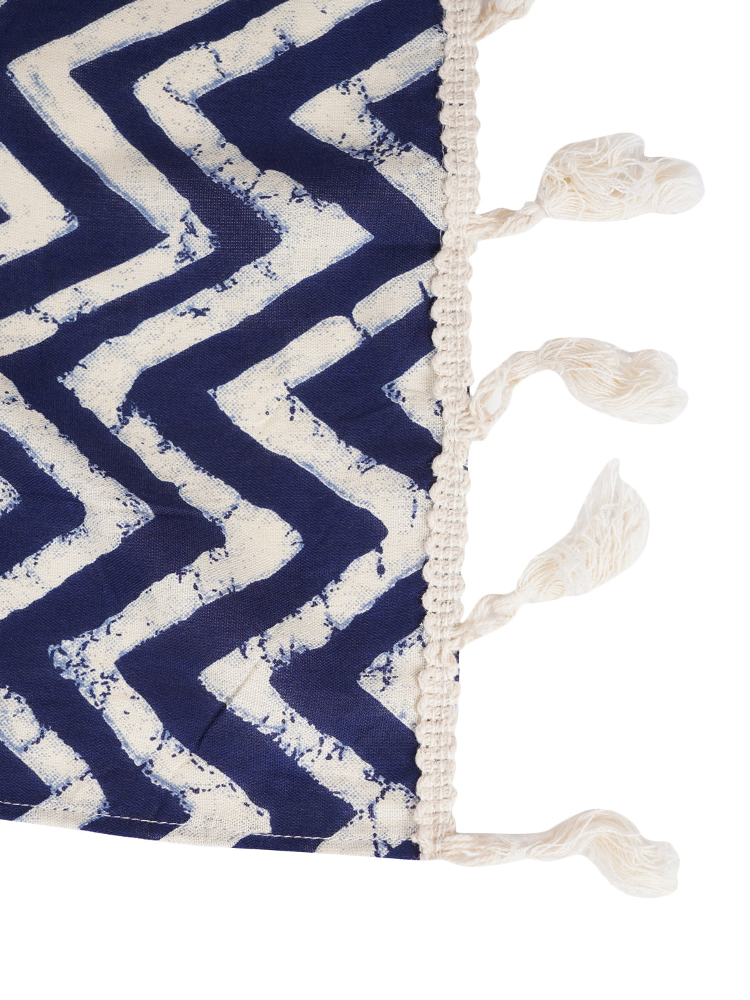Style Shoes Blue Stripe Print Cotton Stole for Women & Girls