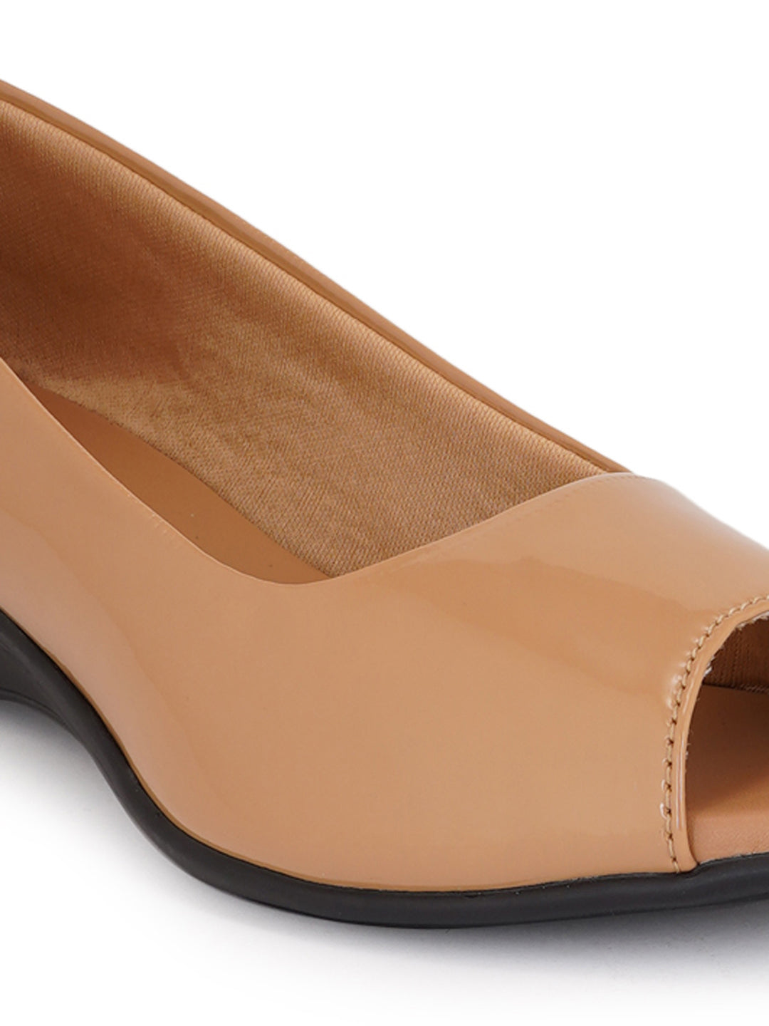 Style Shoes Beige Wedge Heel Bellies For Women and Girls