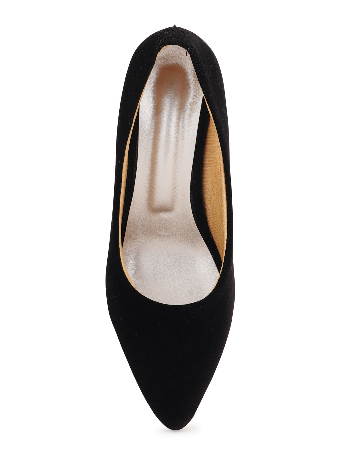 Style Shoes Pointed Toe Suede Block Heels Bellies for Women and Girls
