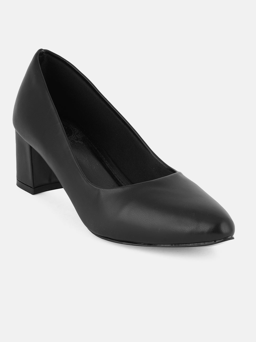 Style Shoes Black Block Heel Pumps Bellies for Women and Girls