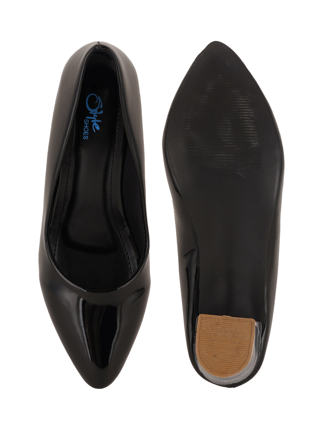 Style Shoes Black Block Heel Pumps Bellies for Women and Girls