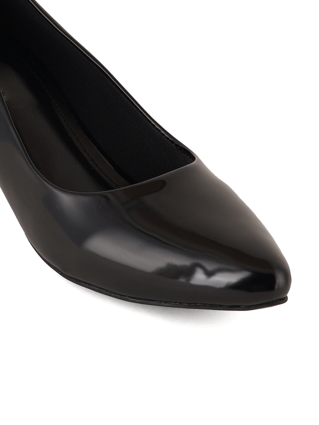 Style Shoes Black Block Heel Pumps Bellies for Women and Girls