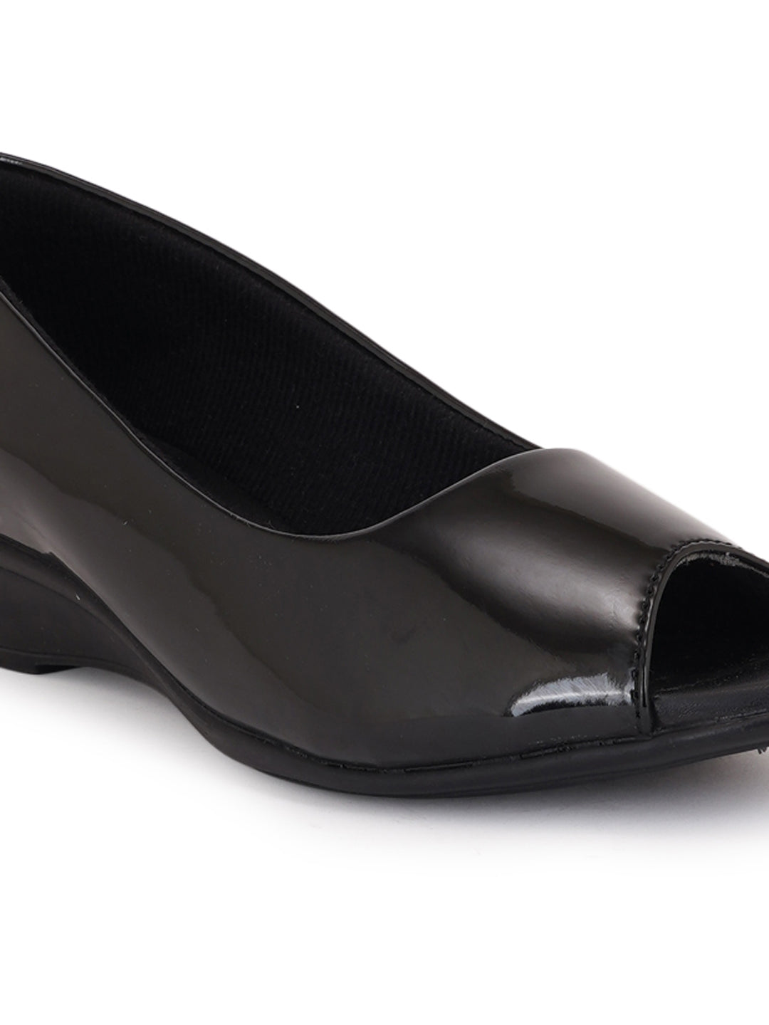 Style Shoes Black Wedge Heel Bellies For Women and Girls
