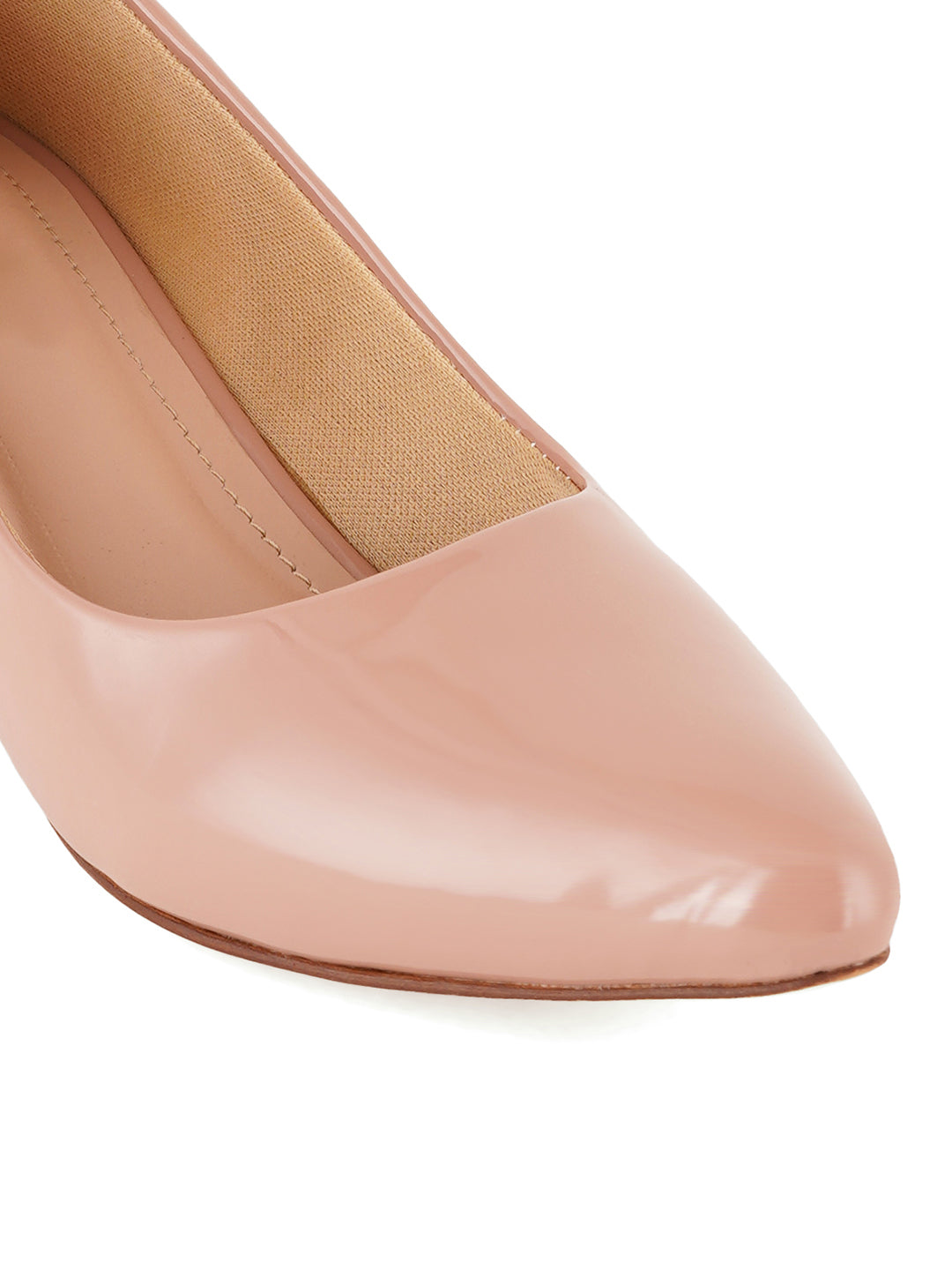 Style Shoes Peach Block Heel Pumps Bellies for Women and Girls