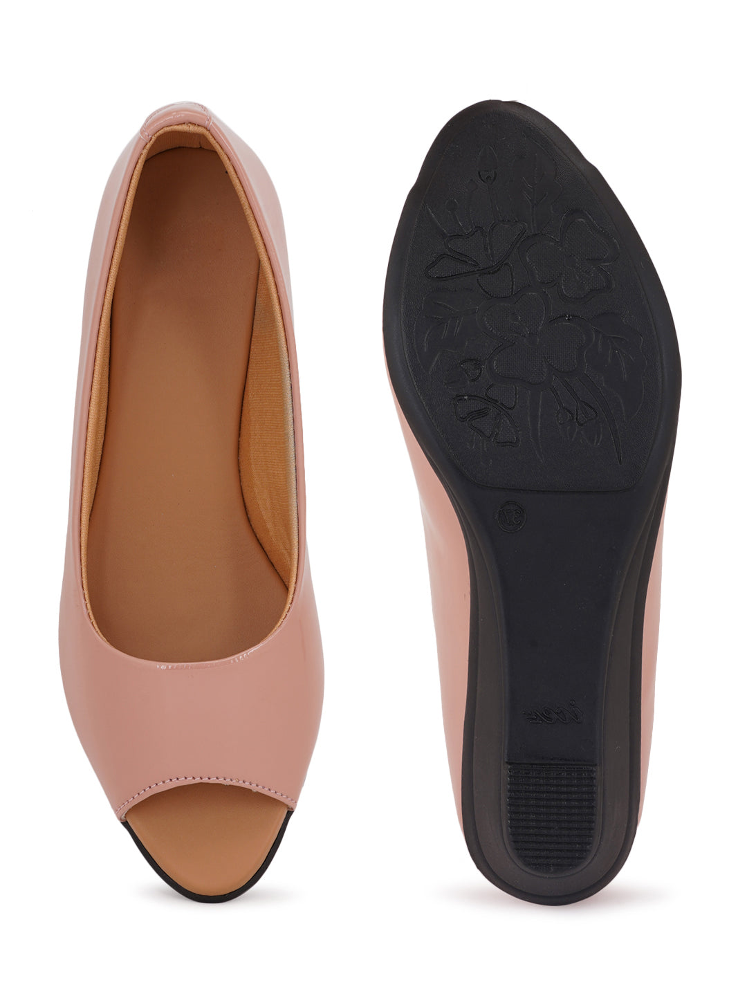 Style Shoes Pink Wedge Heel Bellies For Women and Girls