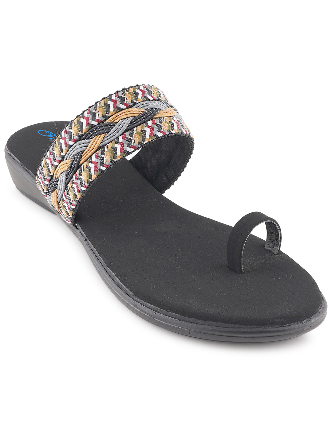 Style Shoes Multi-Color Embroidered One Toe Flats for Women & Girls