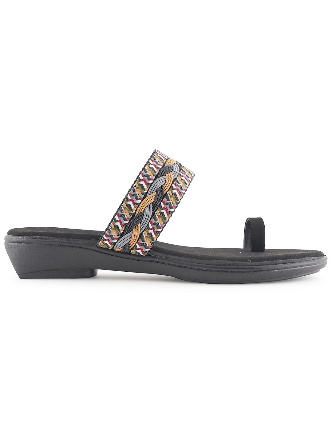 Style Shoes Multi-Color Embroidered One Toe Flats for Women & Girls