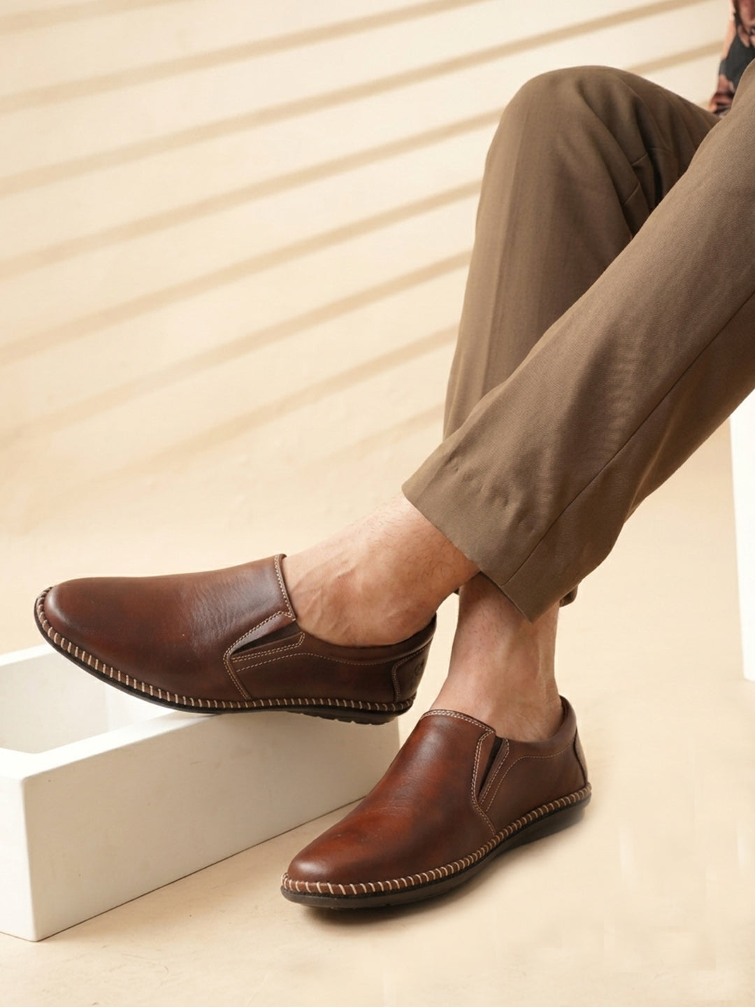 Men's Brown Casual Slip On Loafers