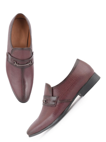 Cherry  Men Leather Formal Moccasin Shoes