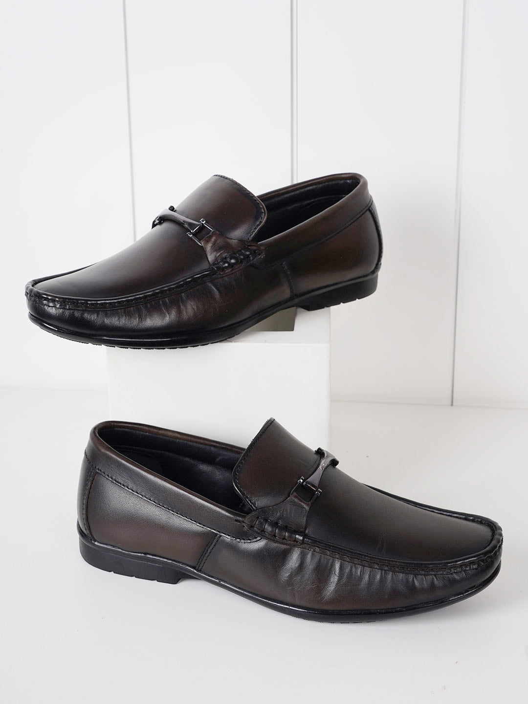 Men's Brown Leather Casual Loafers