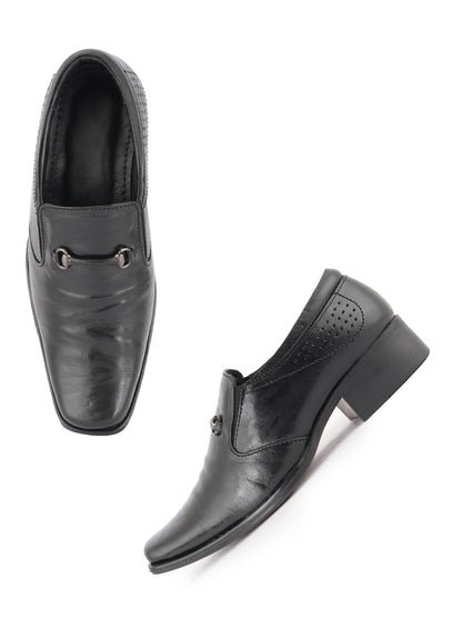 Black Men Leather Formal Moccasin Shoes