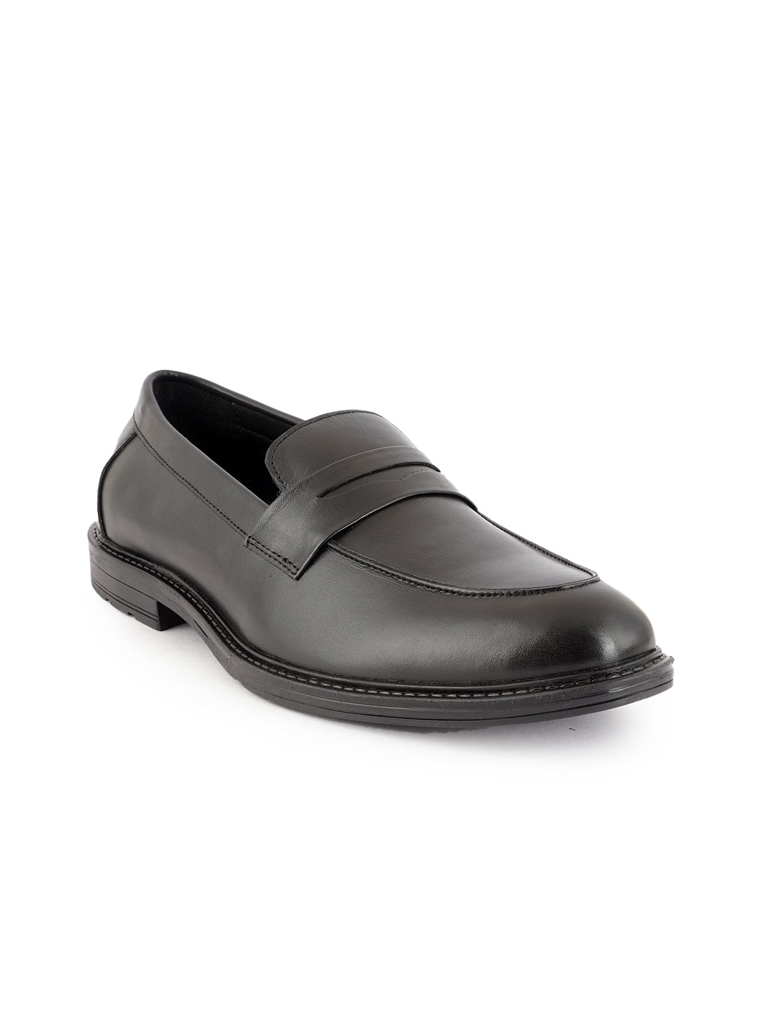 Black Men Leather Formal Moccasin Shoes