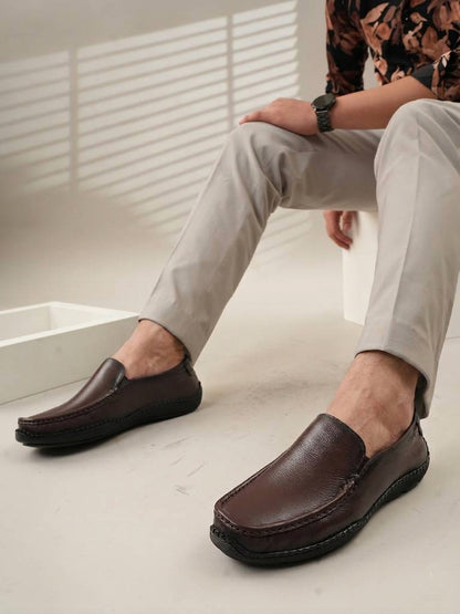 Men's Brown Leather Casual Loafers