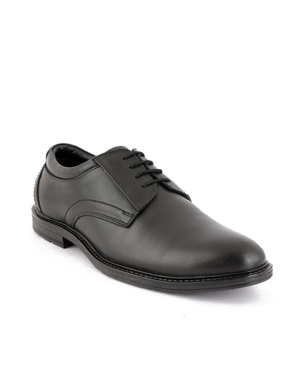 Black Men Leather Formal Derby Shoes