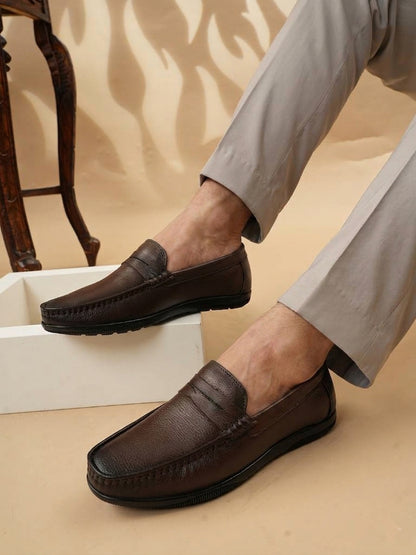 Men's Brown Leather Casual Loafers