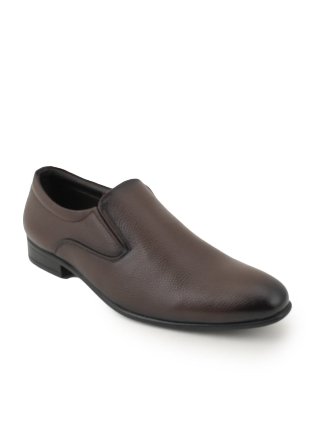 Brown Men Leather Formal Moccasin Shoes