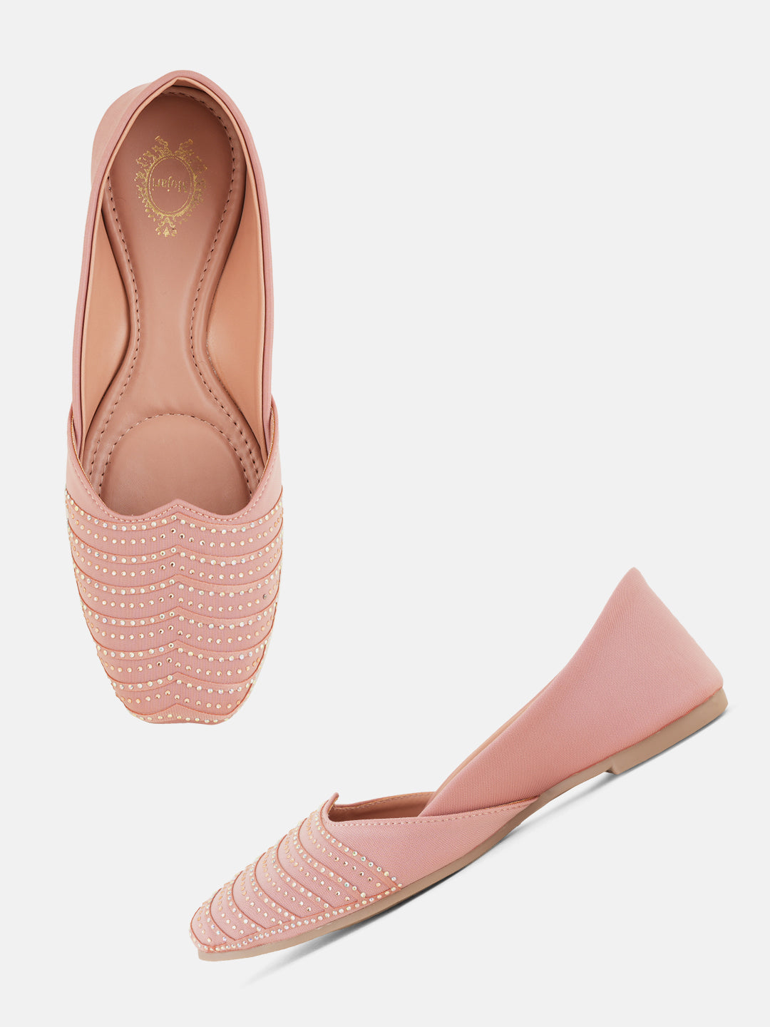 Style Shoes Designer Ethnic Embellished Square Toe Mojaris/Jutti For Women and Girls