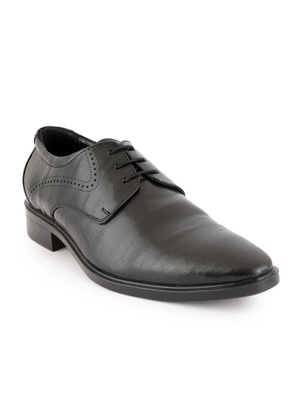 Black Men Leather Formal Derby Shoes