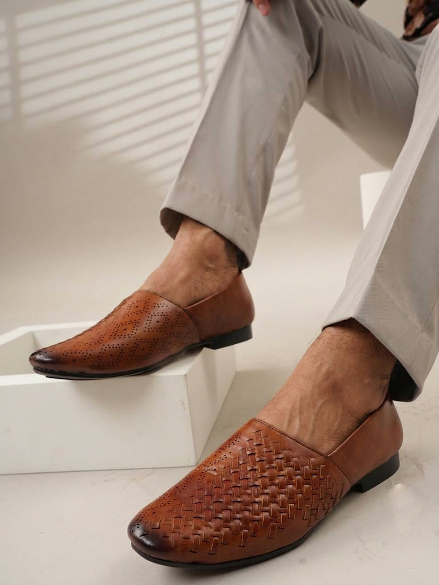 Men's Tan Casual Slip On Loafers