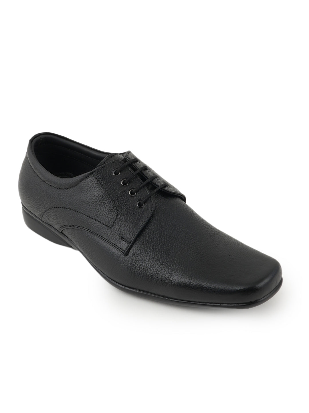 Black Men Leather Formal Derby Shoes