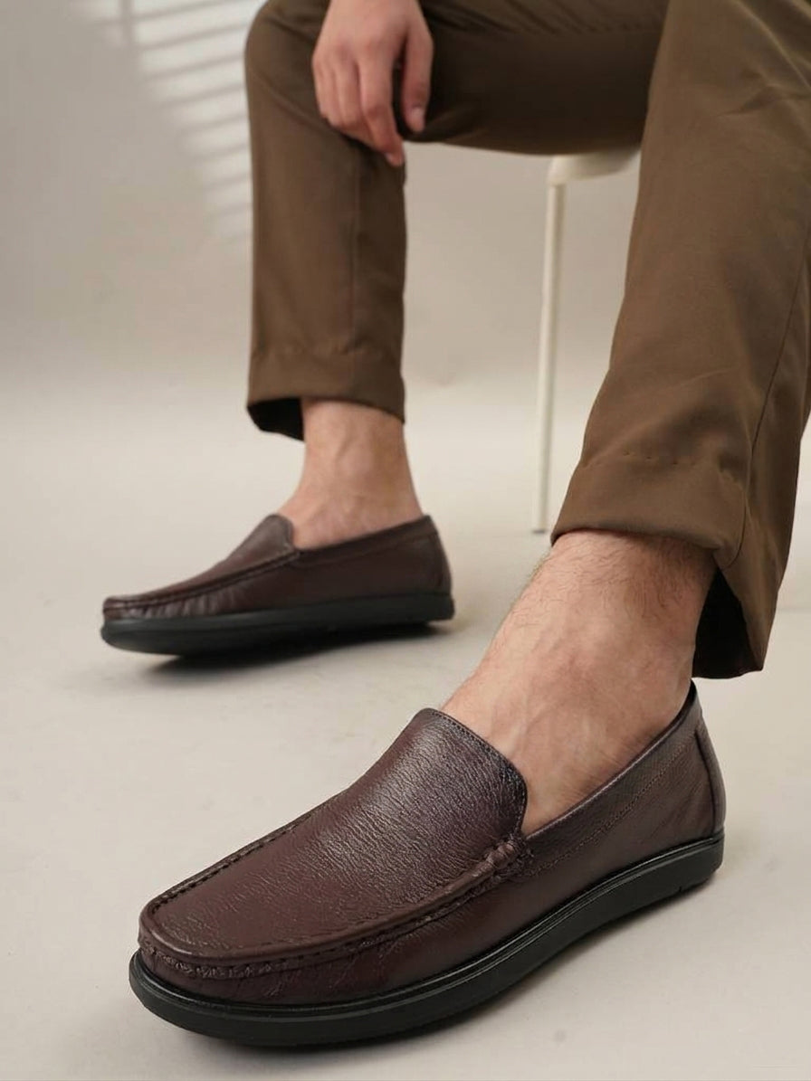 Men's Brown Leather Casual Loafers