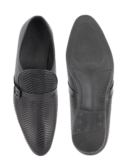 Black Men Leather Formal Moccasin Shoes