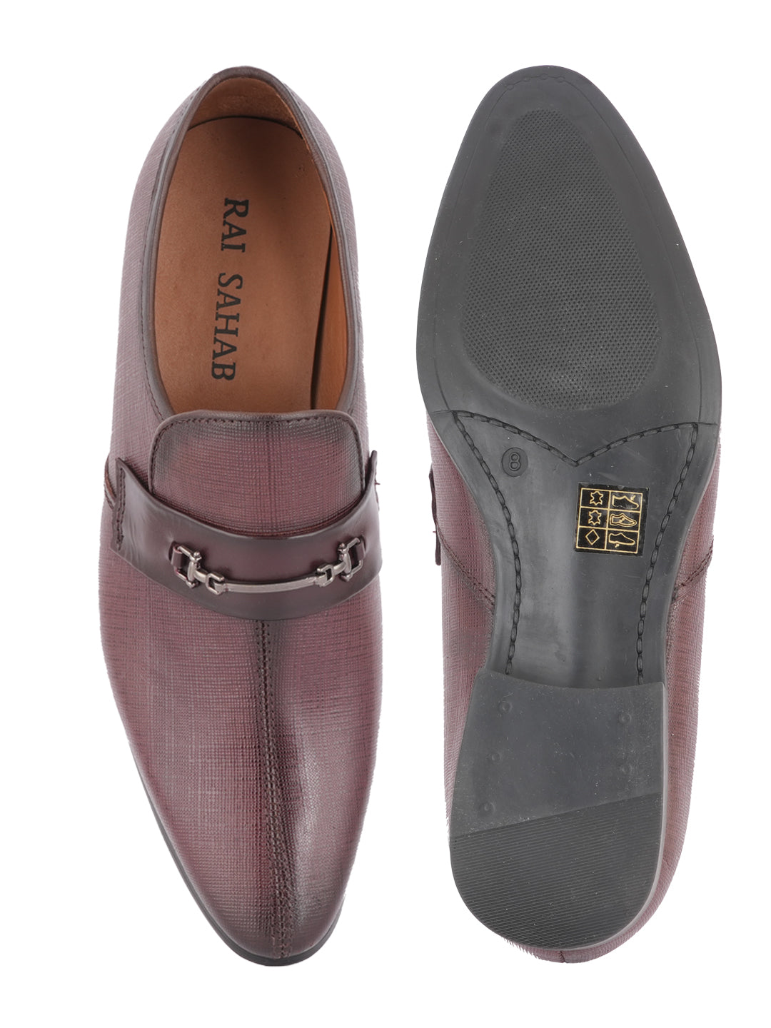 Cherry  Men Leather Formal Moccasin Shoes