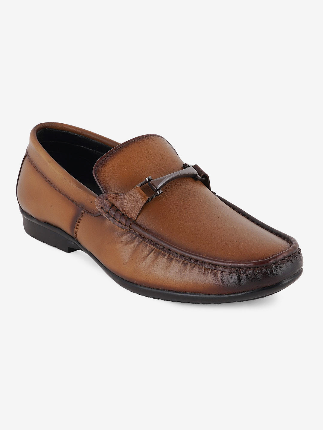 Men's Tan Leather Casual Loafers