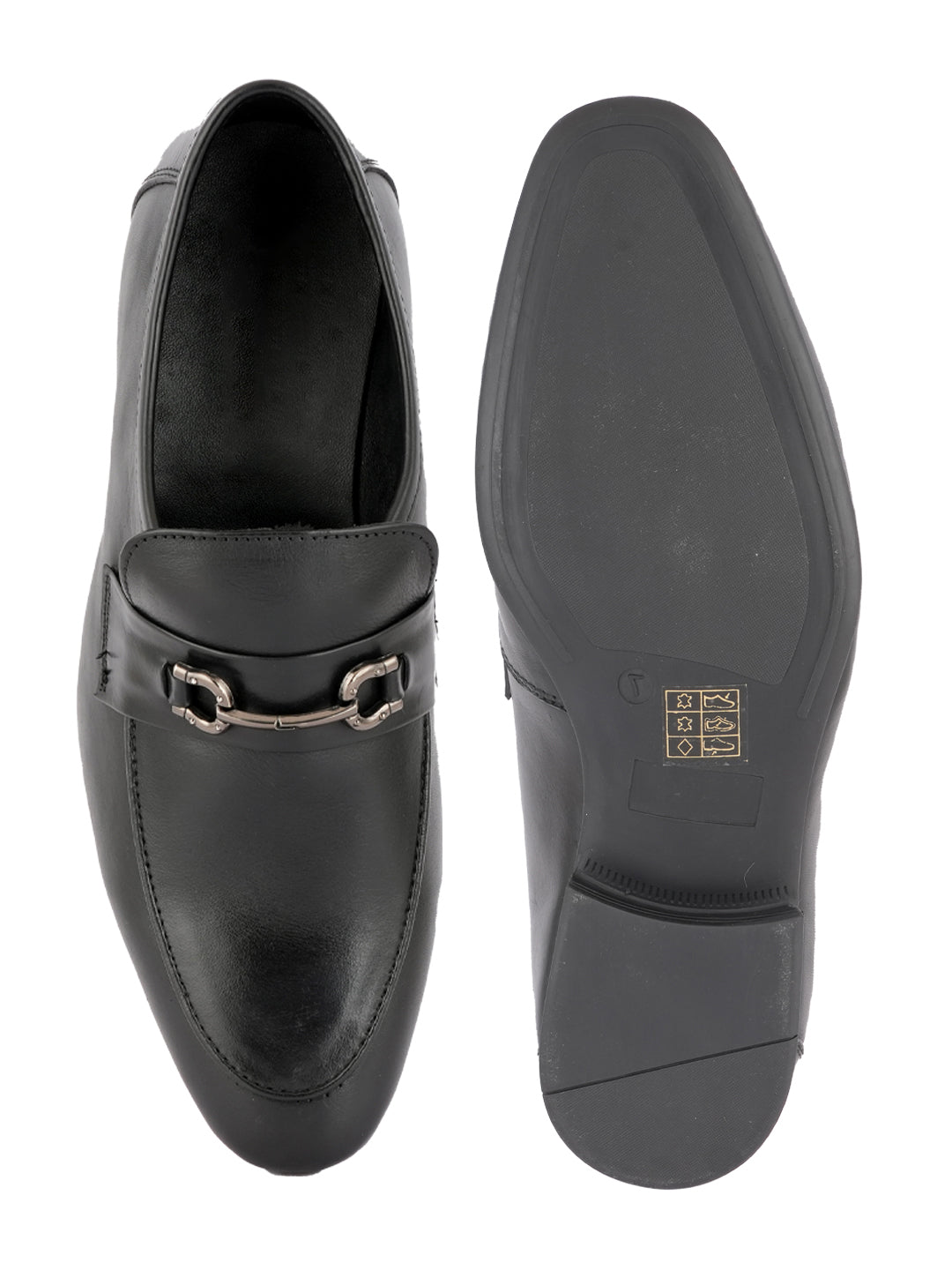 Black Men Leather Formal Moccasin Shoes